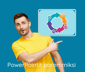 Mies kehottaa tekemään PowerPointit paremmiksi